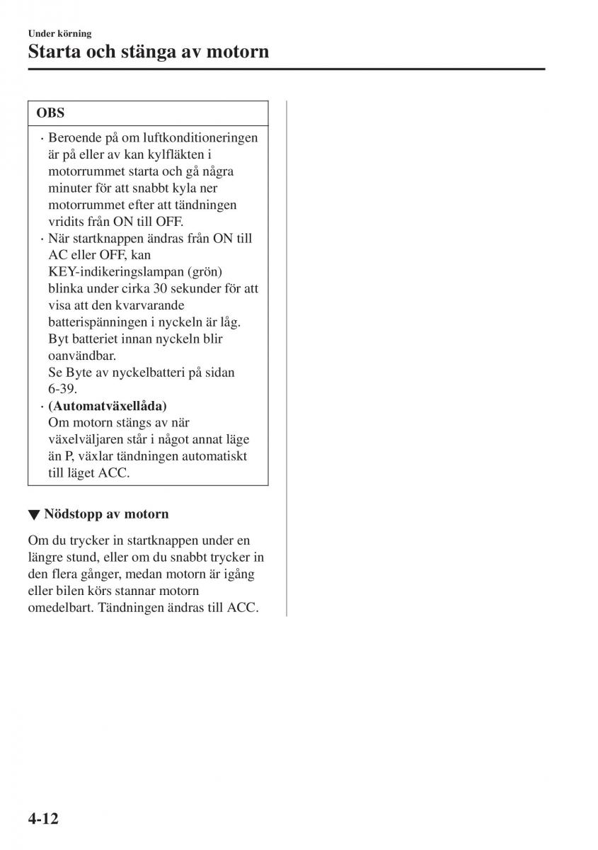 Mazda CX 3 instruktionsbok / page 148