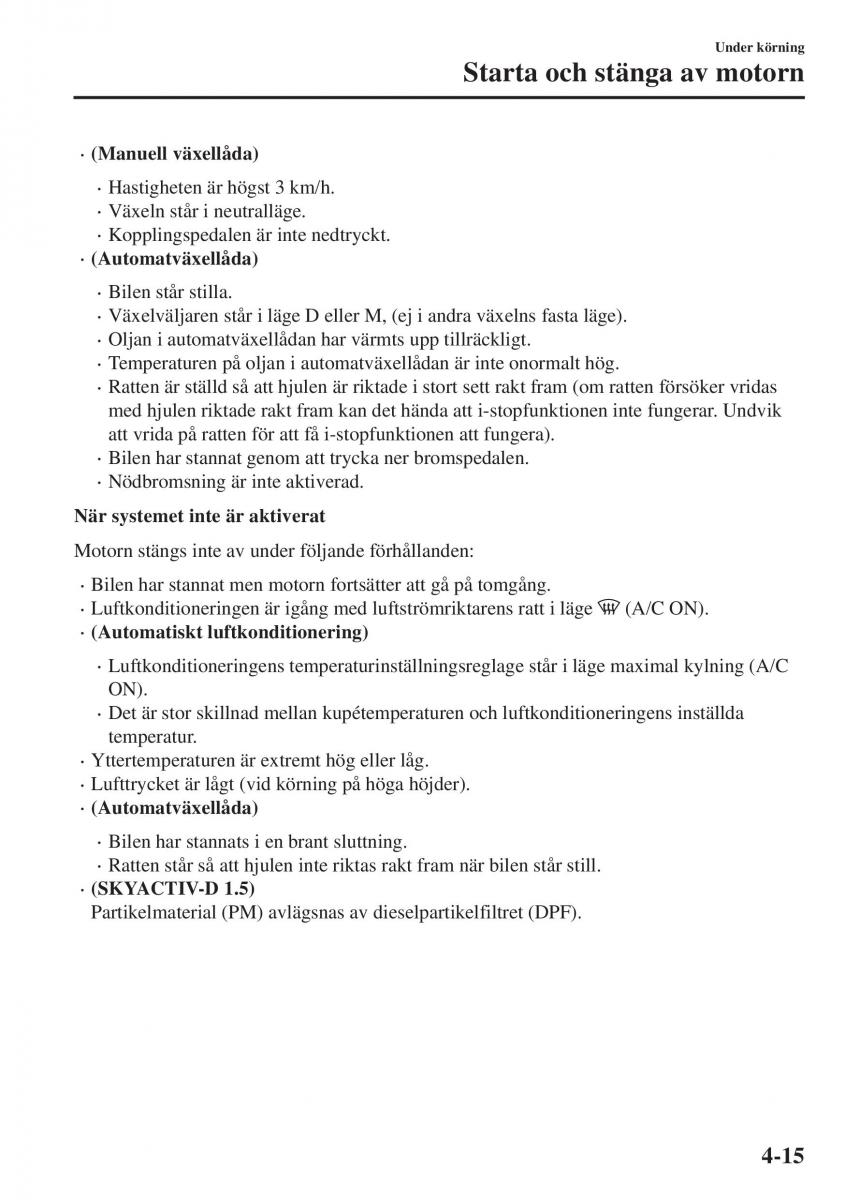 Mazda CX 3 instruktionsbok / page 151