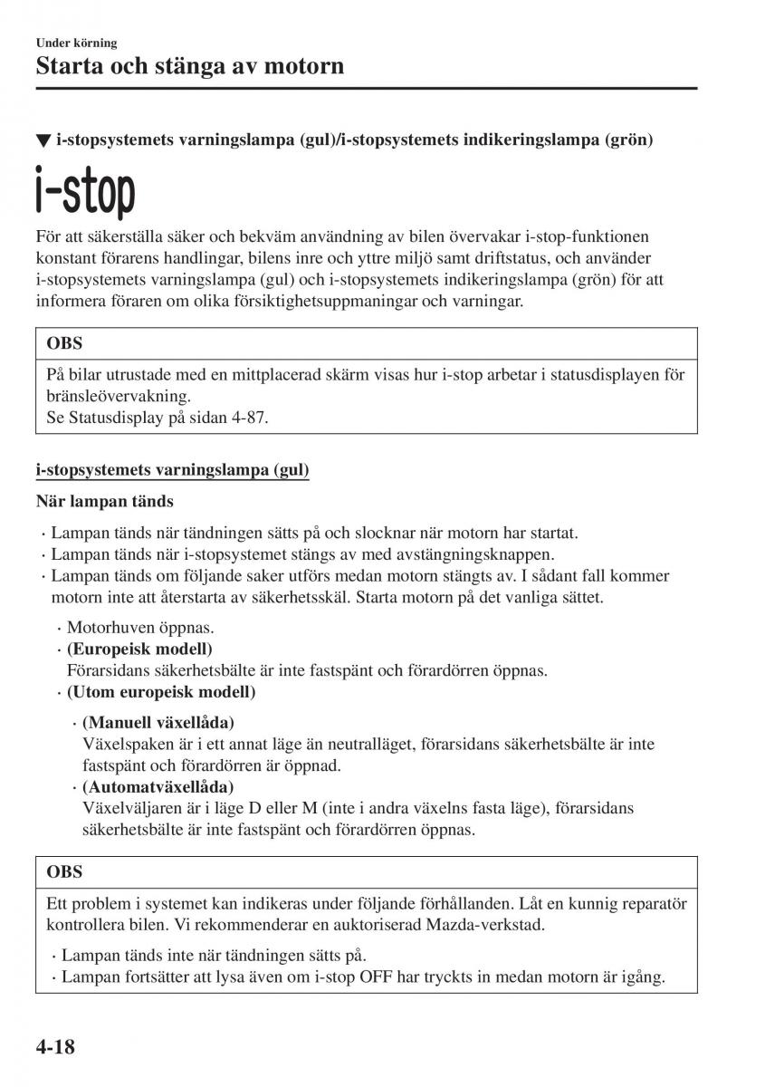 Mazda CX 3 instruktionsbok / page 154