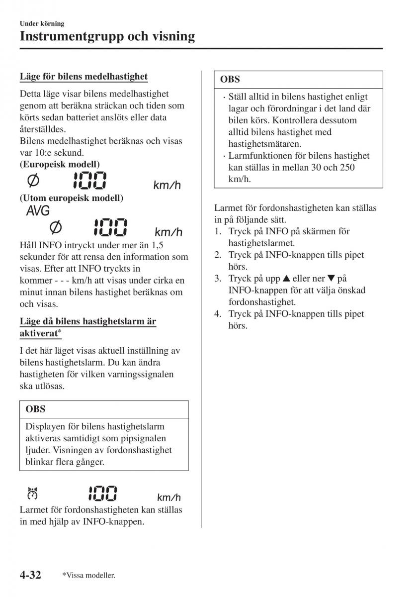 Mazda CX 3 instruktionsbok / page 168