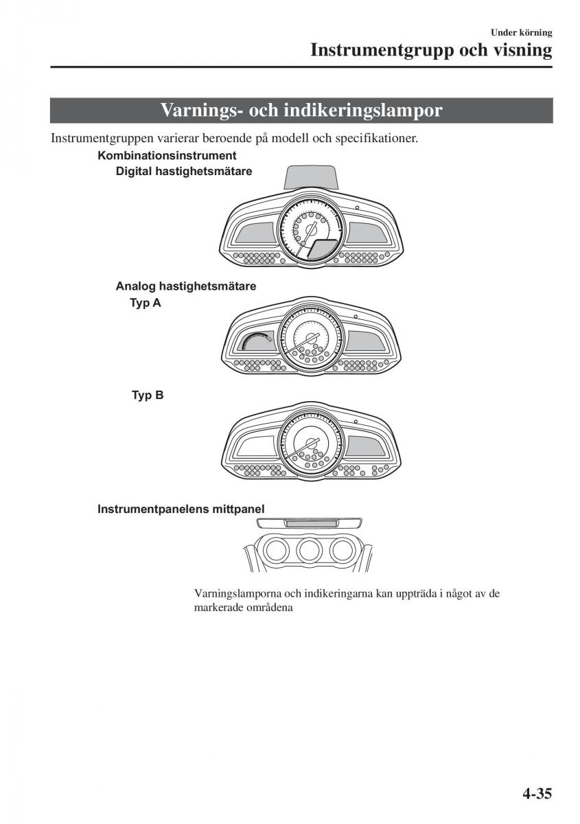 Mazda CX 3 instruktionsbok / page 171