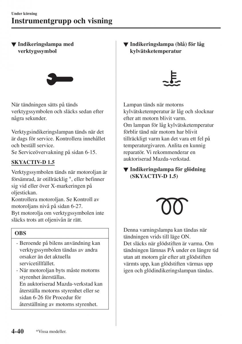 Mazda CX 3 instruktionsbok / page 176