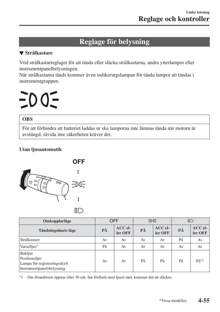 Mazda CX 3 instruktionsbok / page 191