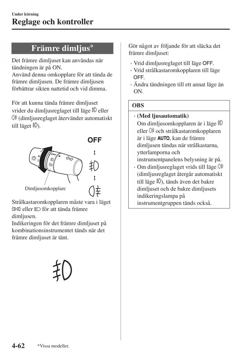 Mazda CX 3 instruktionsbok / page 198