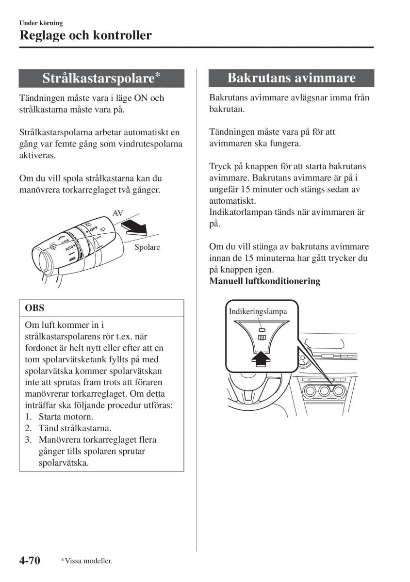 Mazda CX 3 instruktionsbok / page 206