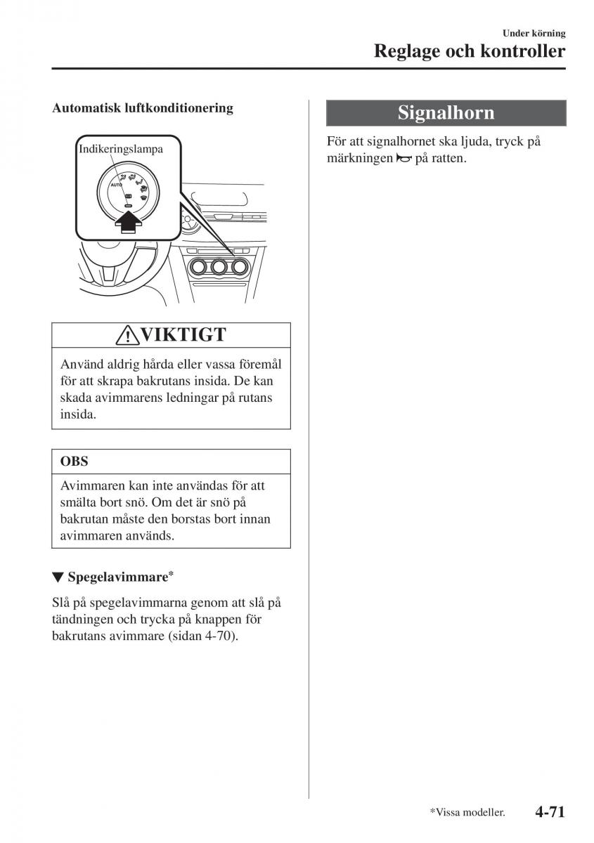 Mazda CX 3 instruktionsbok / page 207