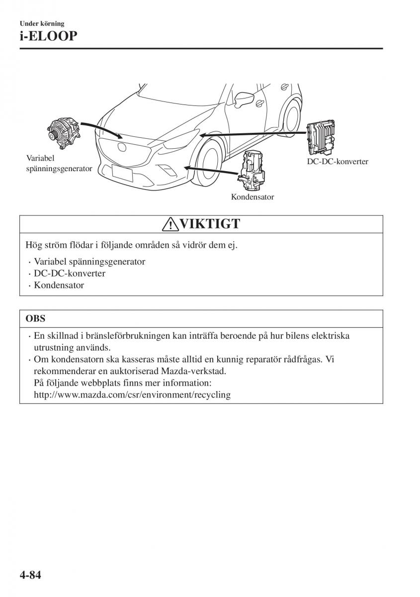 Mazda CX 3 instruktionsbok / page 220