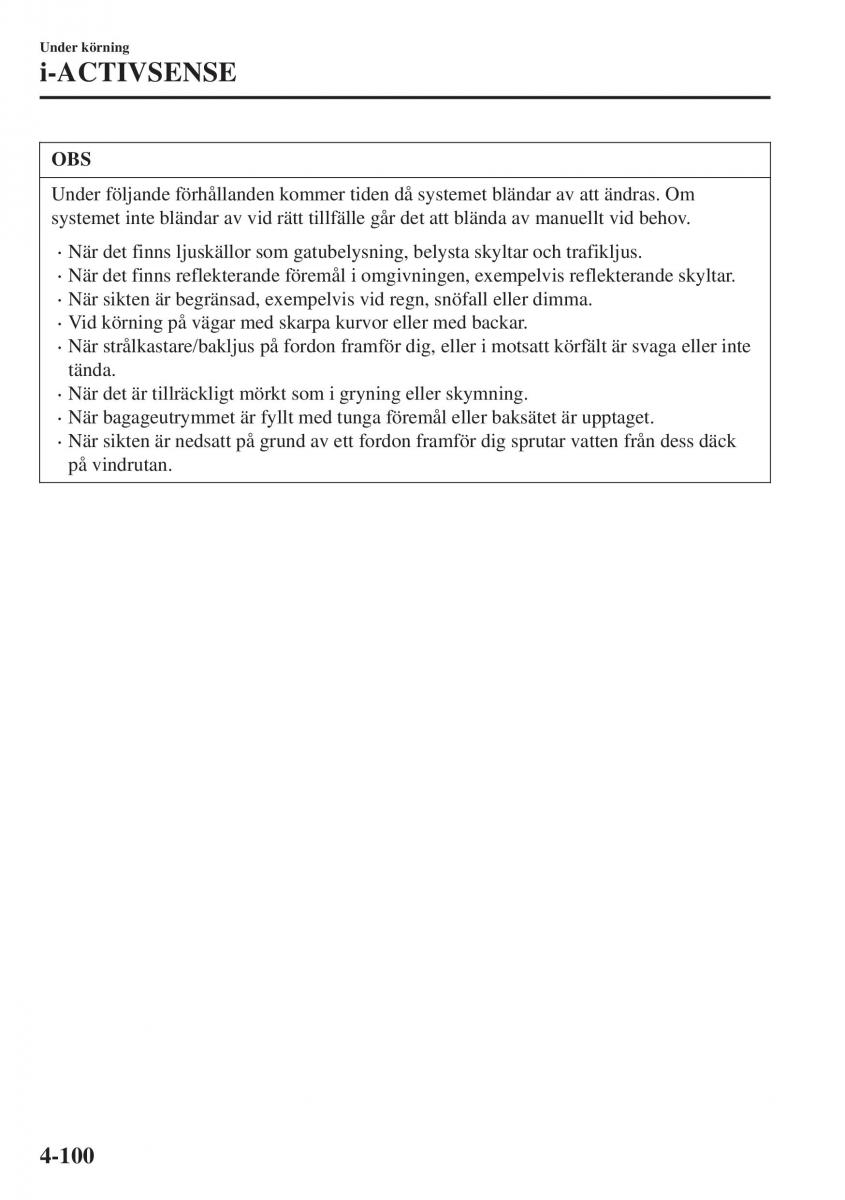 Mazda CX 3 instruktionsbok / page 236