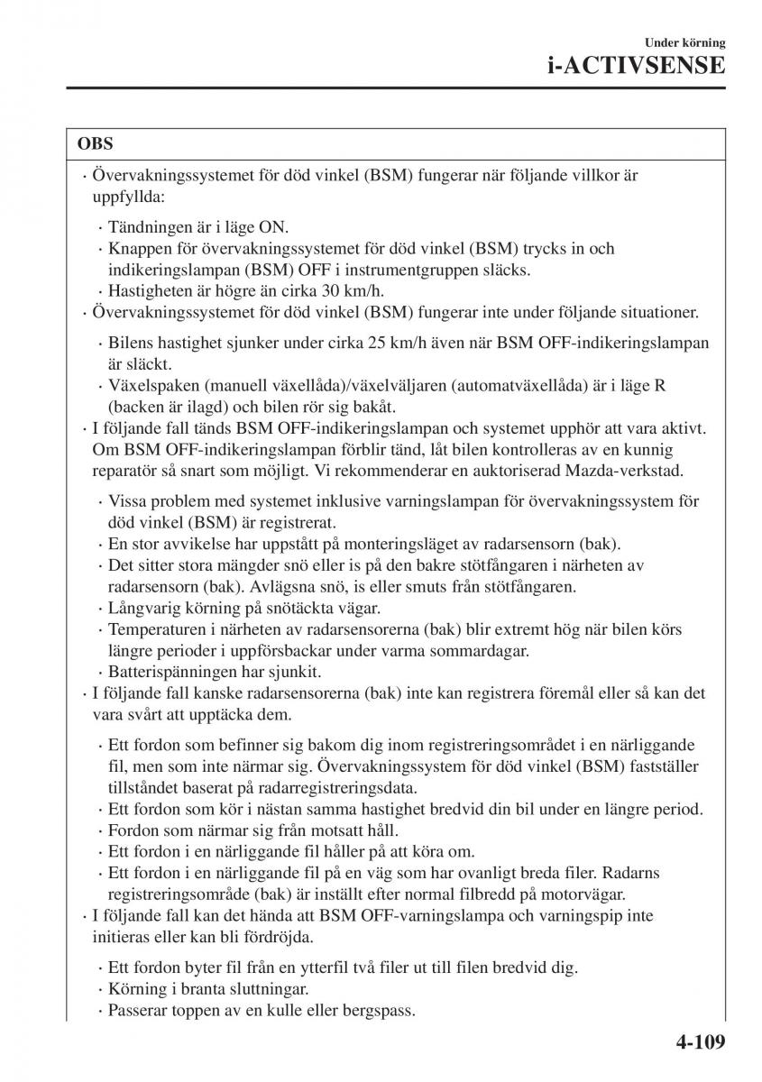 Mazda CX 3 instruktionsbok / page 245