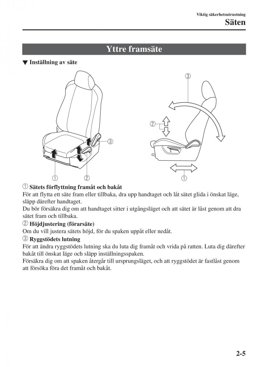 Mazda CX 3 instruktionsbok / page 25