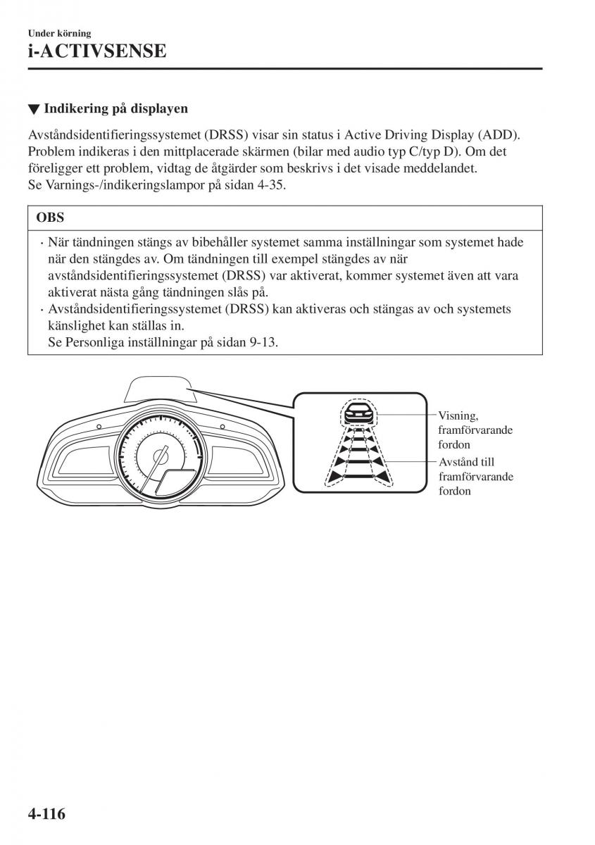 Mazda CX 3 instruktionsbok / page 252