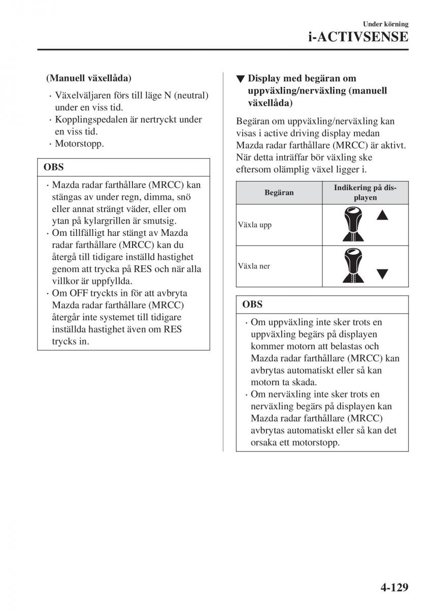 Mazda CX 3 instruktionsbok / page 265