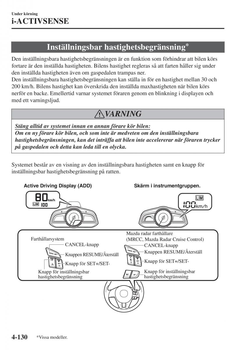 Mazda CX 3 instruktionsbok / page 266