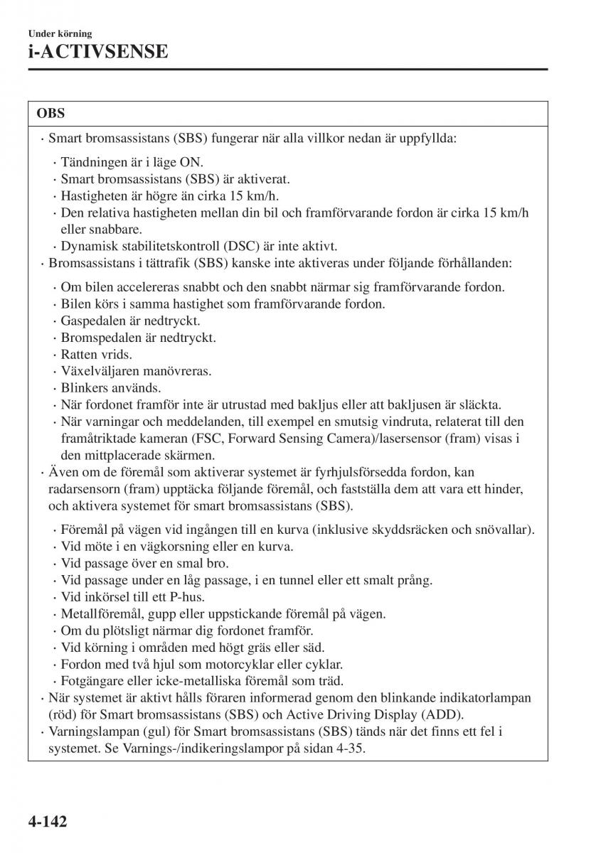 Mazda CX 3 instruktionsbok / page 278