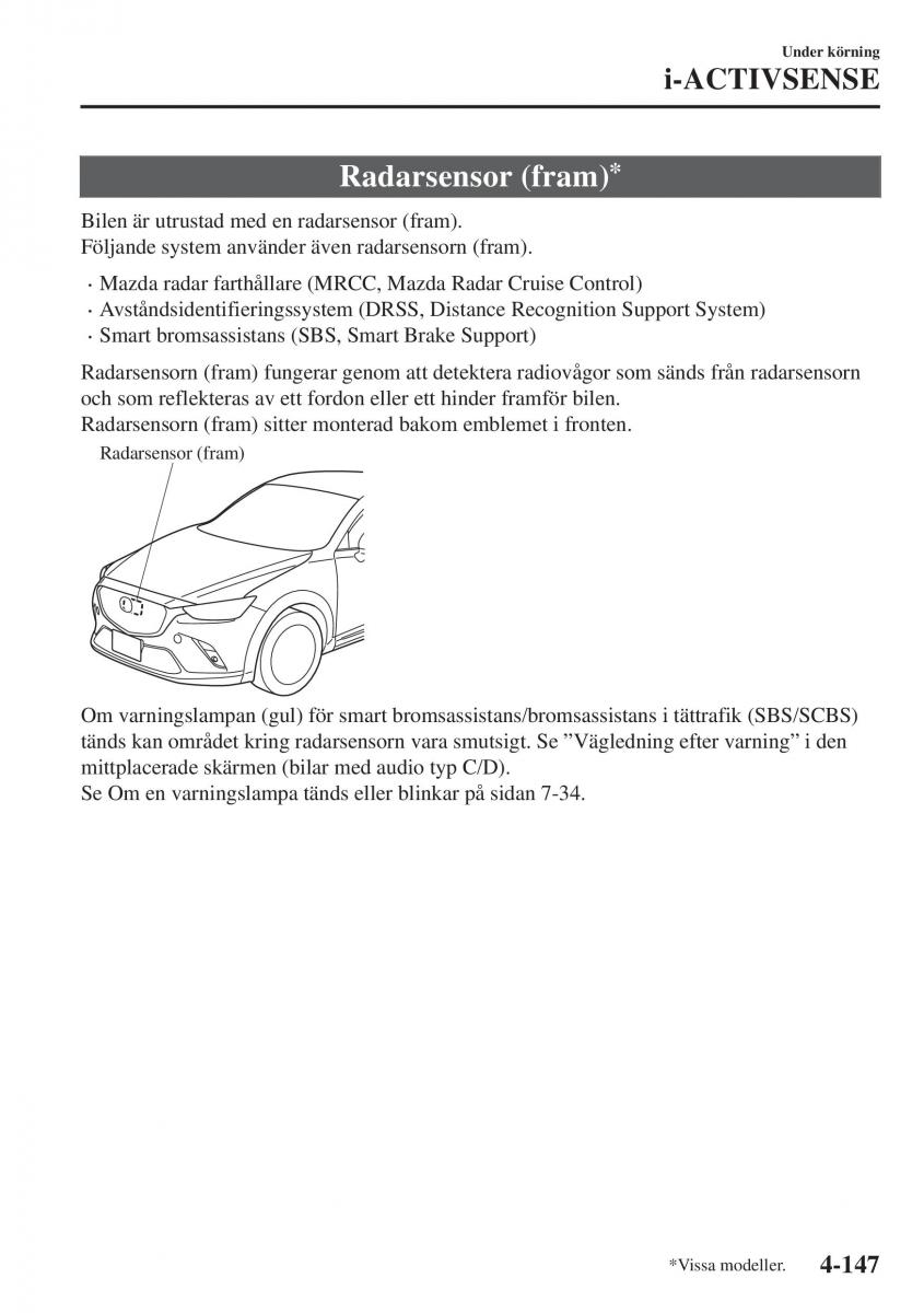 Mazda CX 3 instruktionsbok / page 283