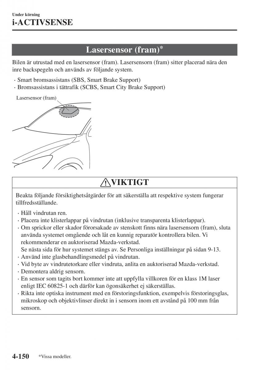 Mazda CX 3 instruktionsbok / page 286