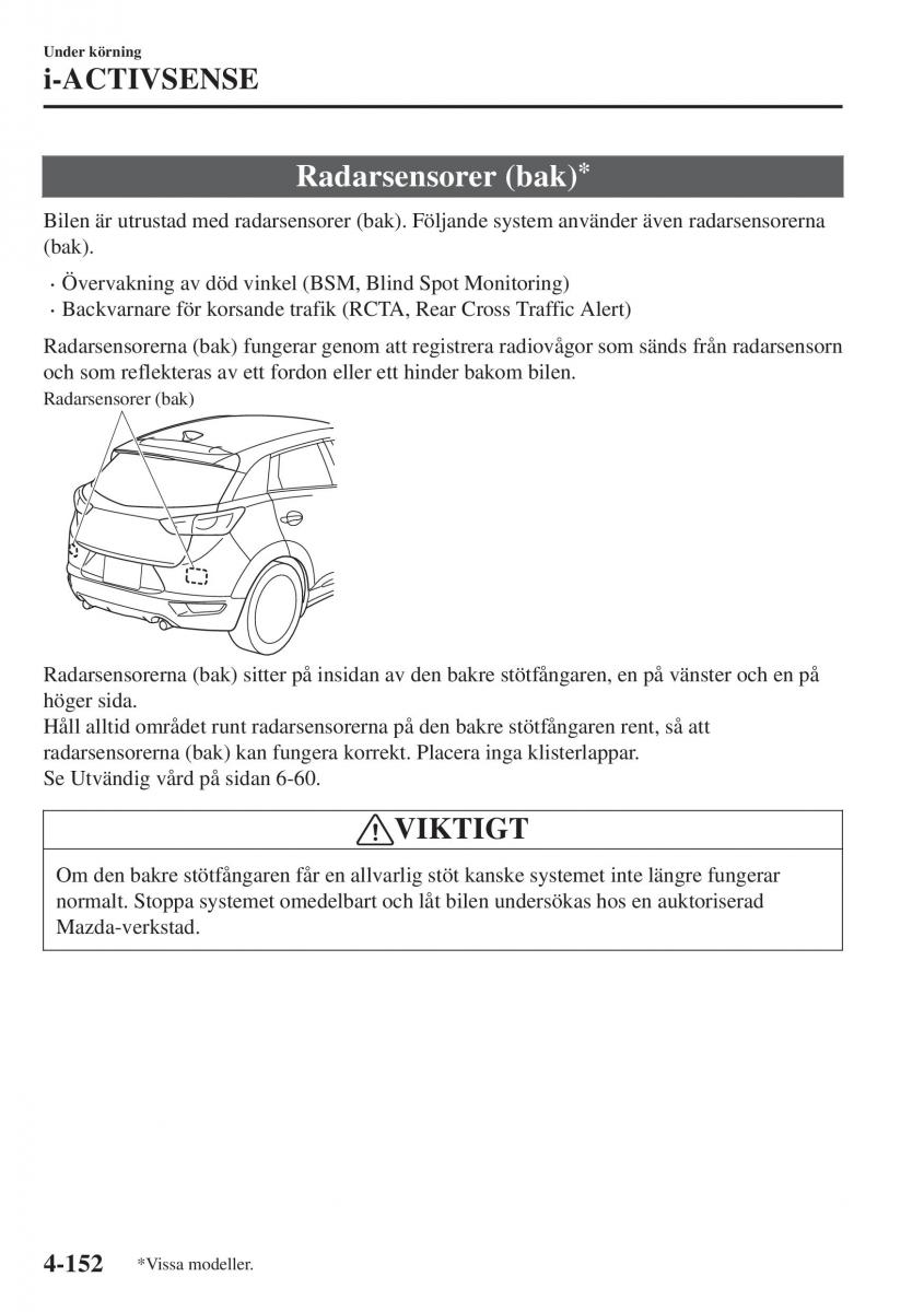 Mazda CX 3 instruktionsbok / page 288