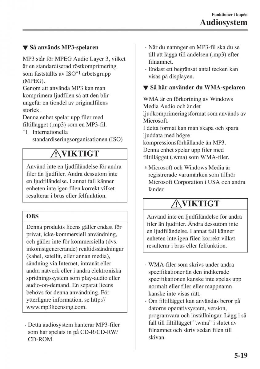 Mazda CX 3 instruktionsbok / page 333