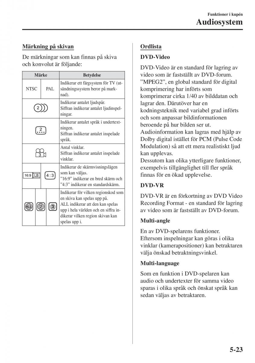 Mazda CX 3 instruktionsbok / page 337