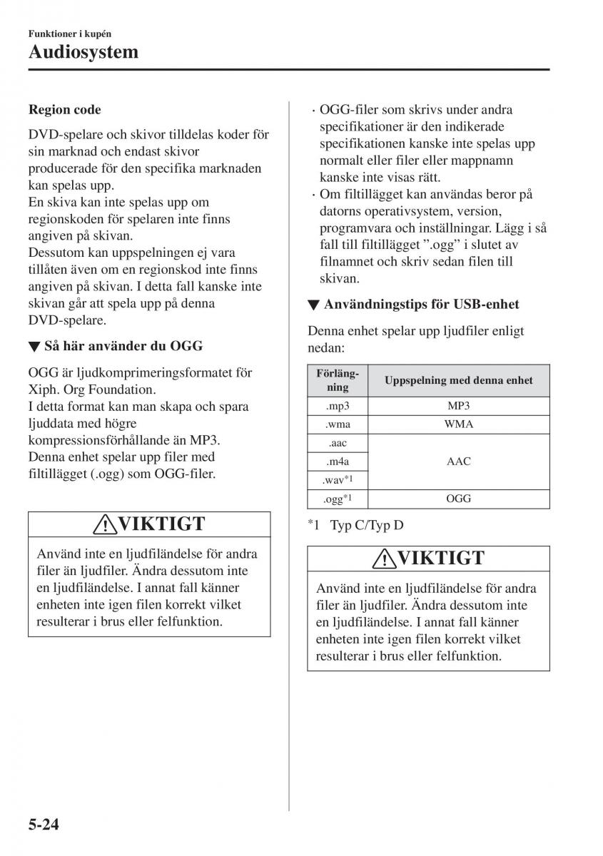 Mazda CX 3 instruktionsbok / page 338