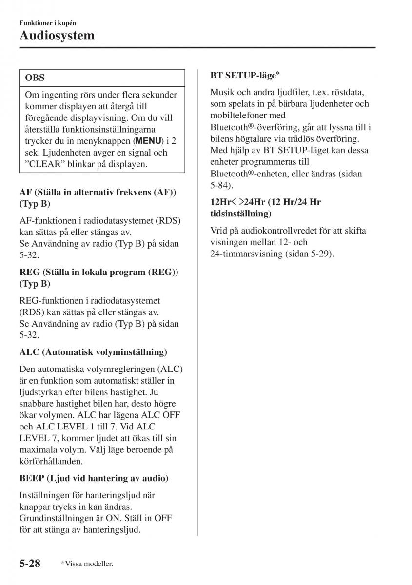 Mazda CX 3 instruktionsbok / page 342