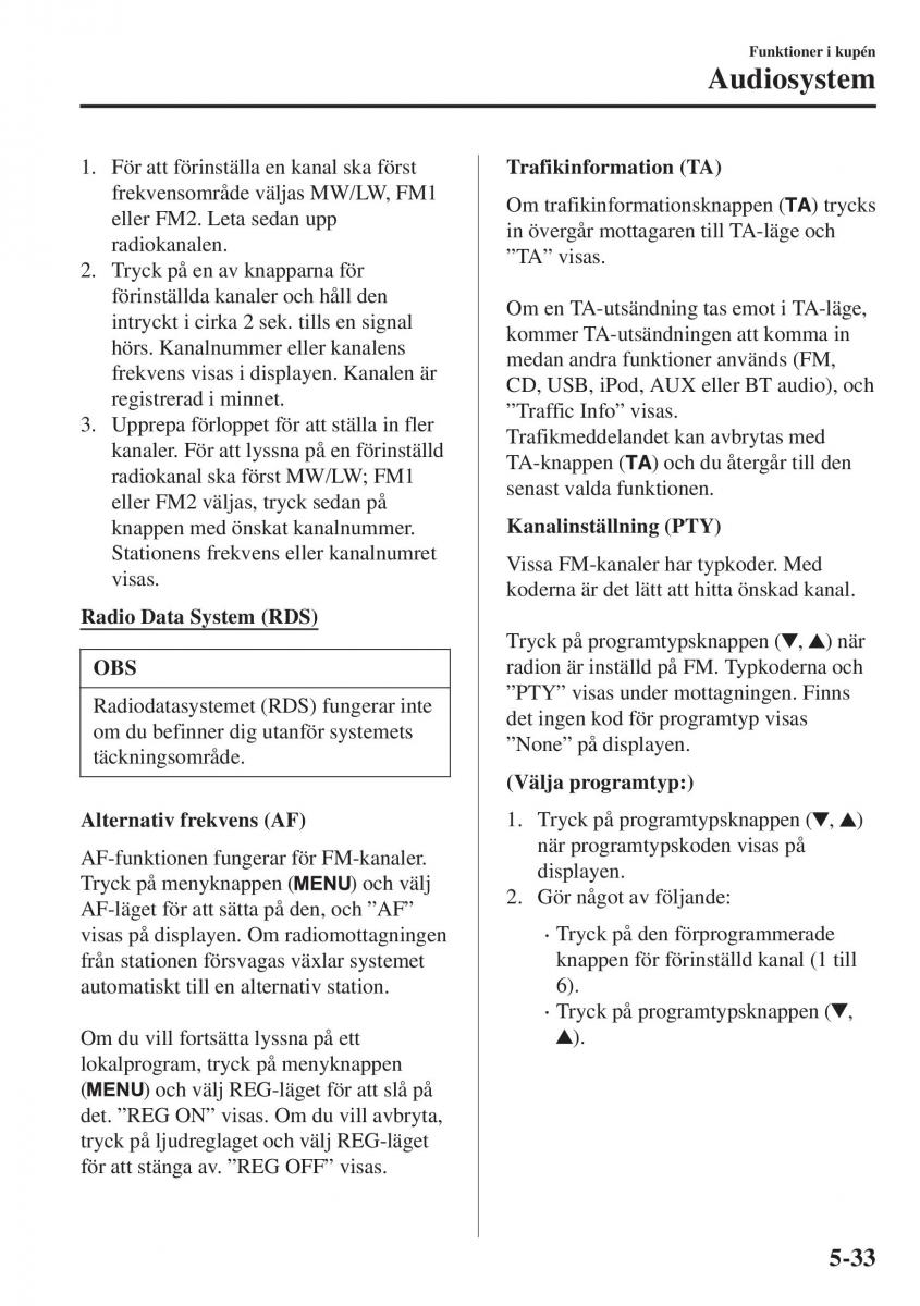 Mazda CX 3 instruktionsbok / page 347