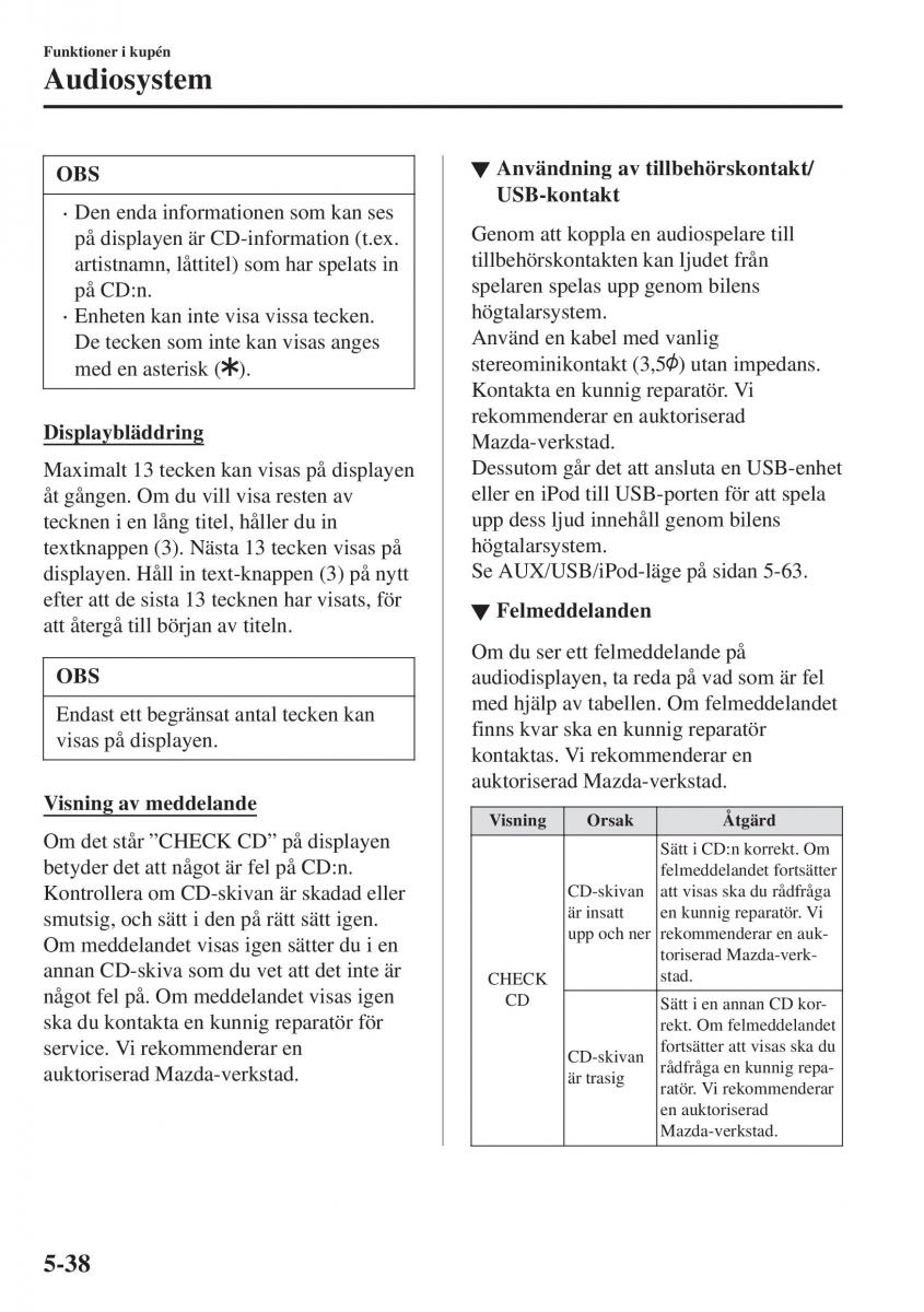 Mazda CX 3 instruktionsbok / page 352