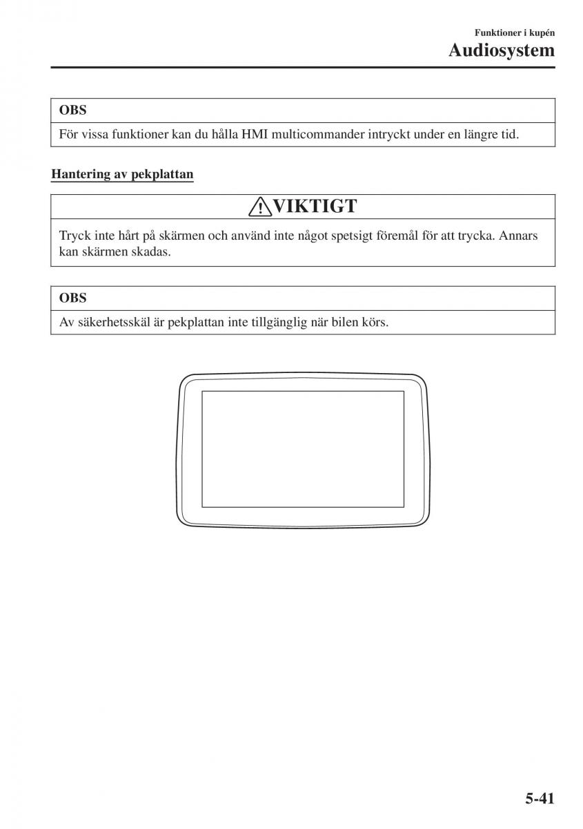 Mazda CX 3 instruktionsbok / page 355