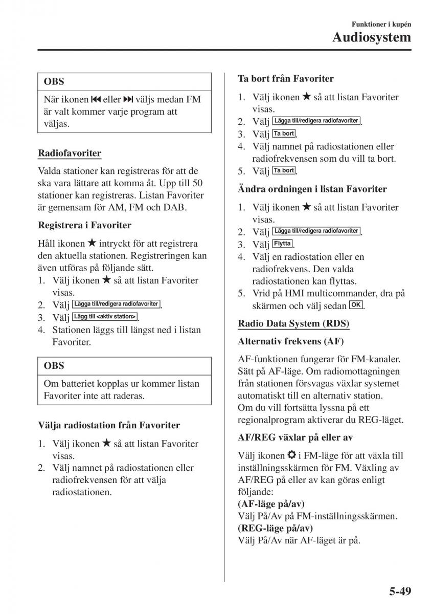 Mazda CX 3 instruktionsbok / page 363