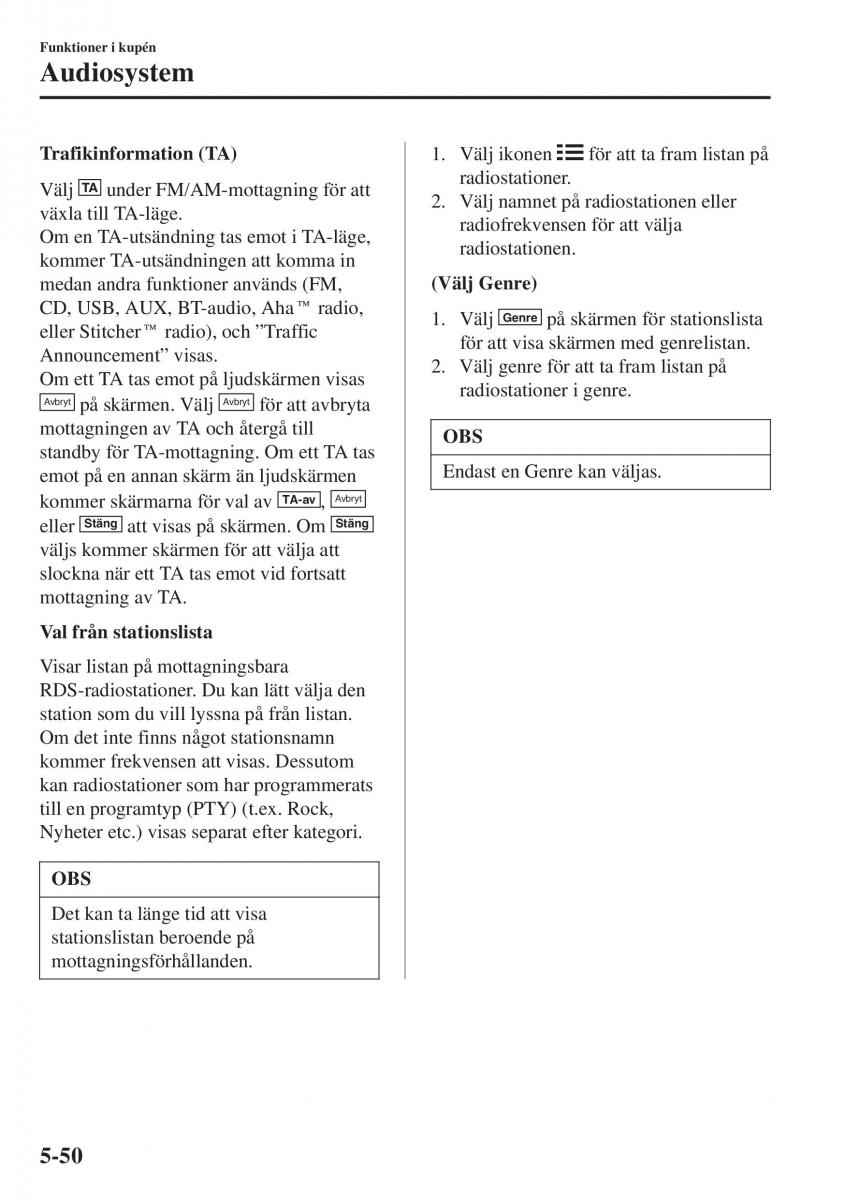 Mazda CX 3 instruktionsbok / page 364