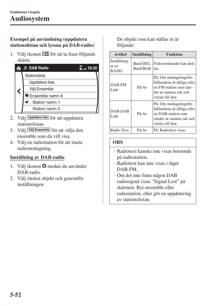 Mazda CX 3 instruktionsbok / page 366