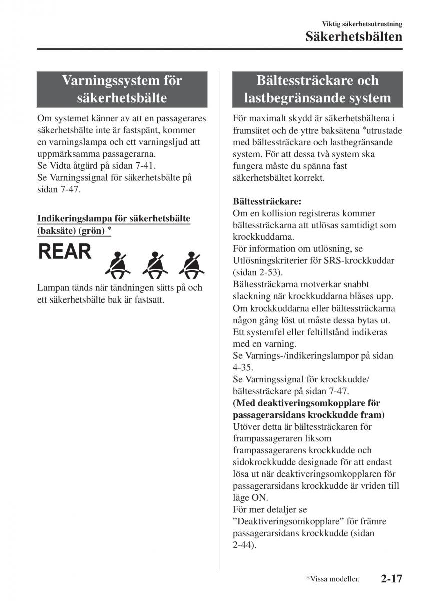 Mazda CX 3 instruktionsbok / page 37