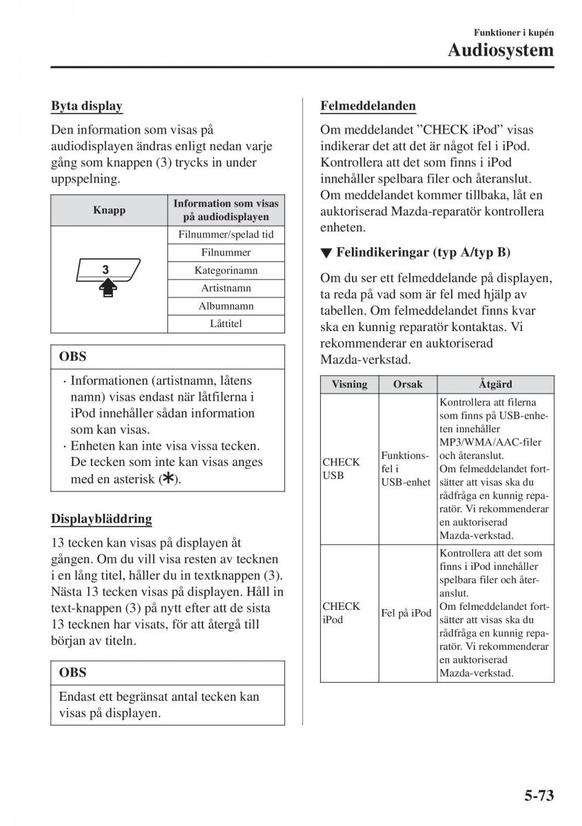 Mazda CX 3 instruktionsbok / page 387