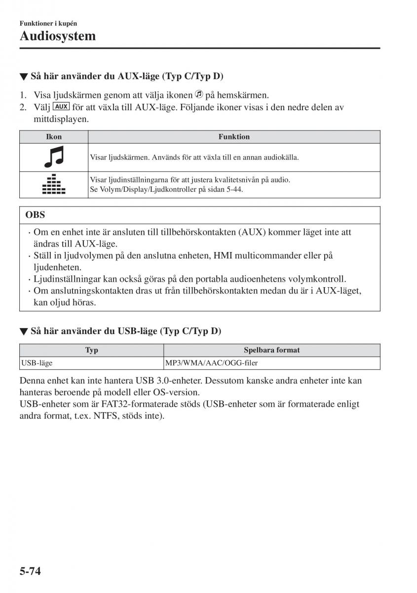 Mazda CX 3 instruktionsbok / page 388