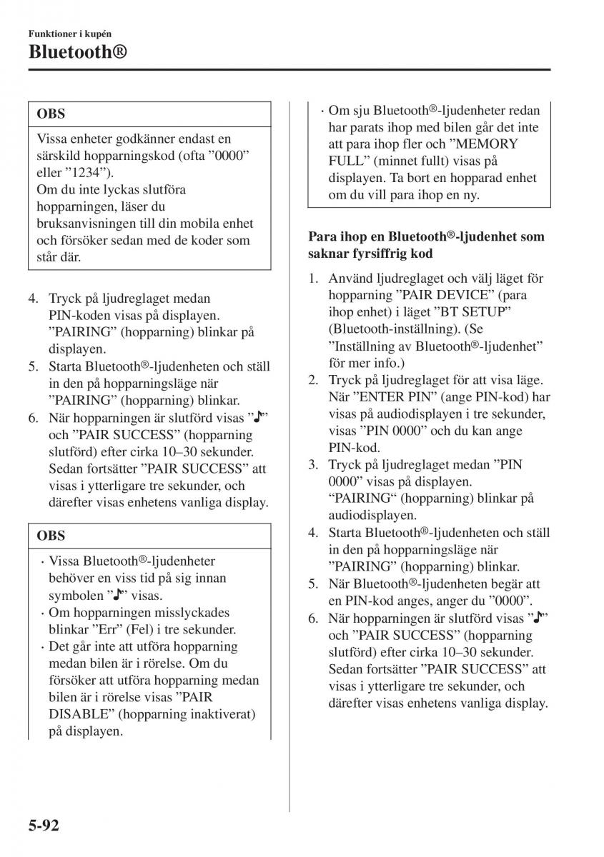 Mazda CX 3 instruktionsbok / page 406