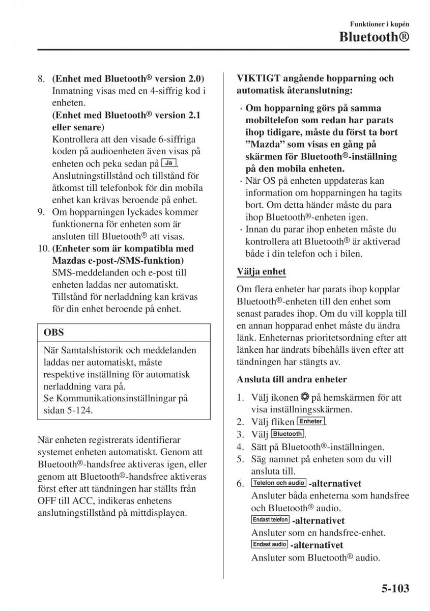 Mazda CX 3 instruktionsbok / page 417