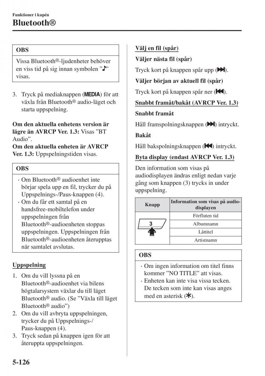 Mazda CX 3 instruktionsbok / page 440