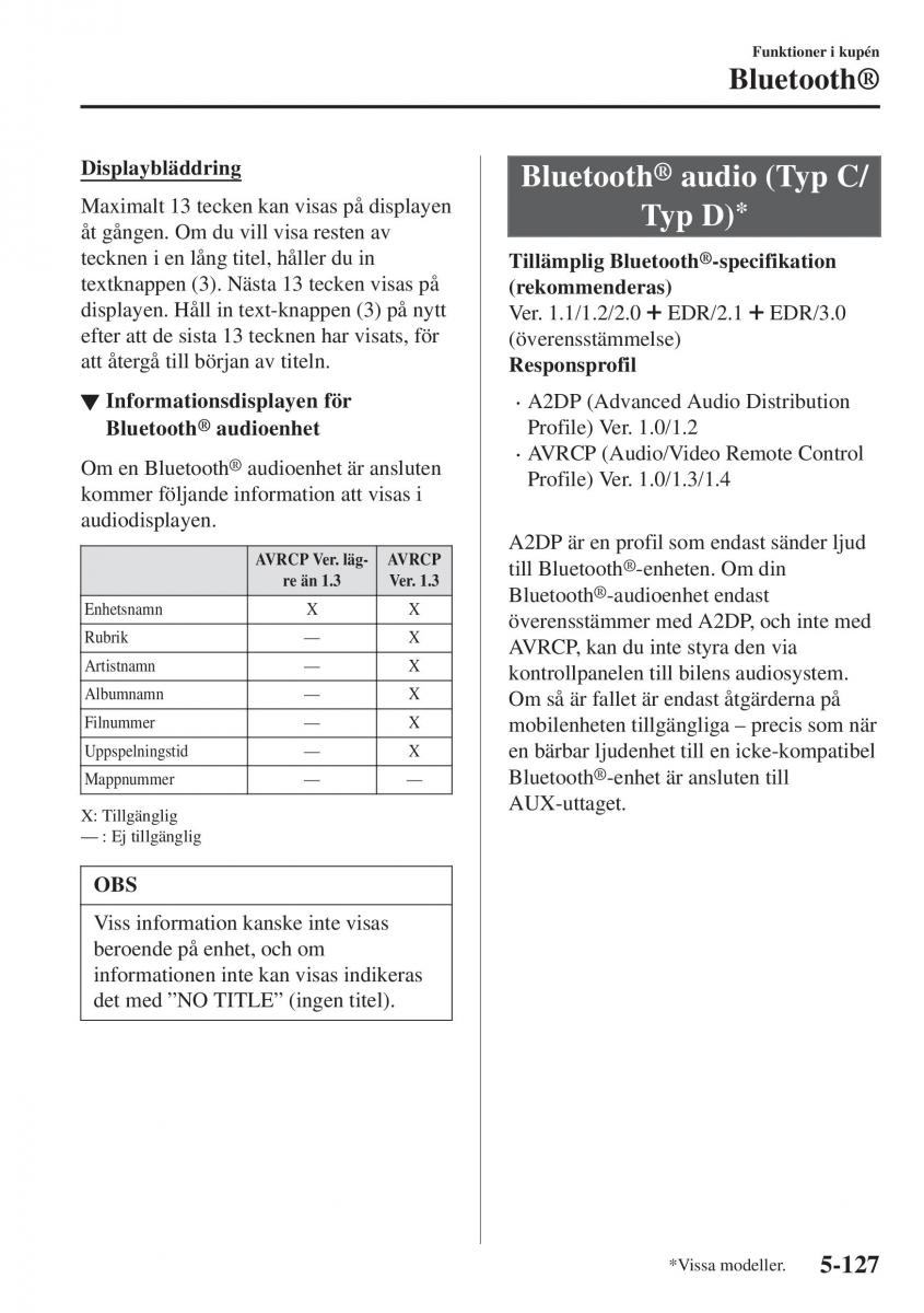 Mazda CX 3 instruktionsbok / page 441