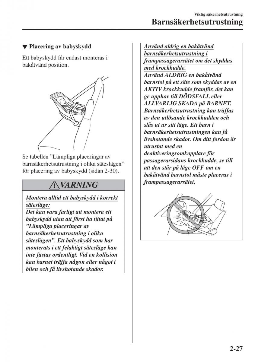 Mazda CX 3 instruktionsbok / page 47