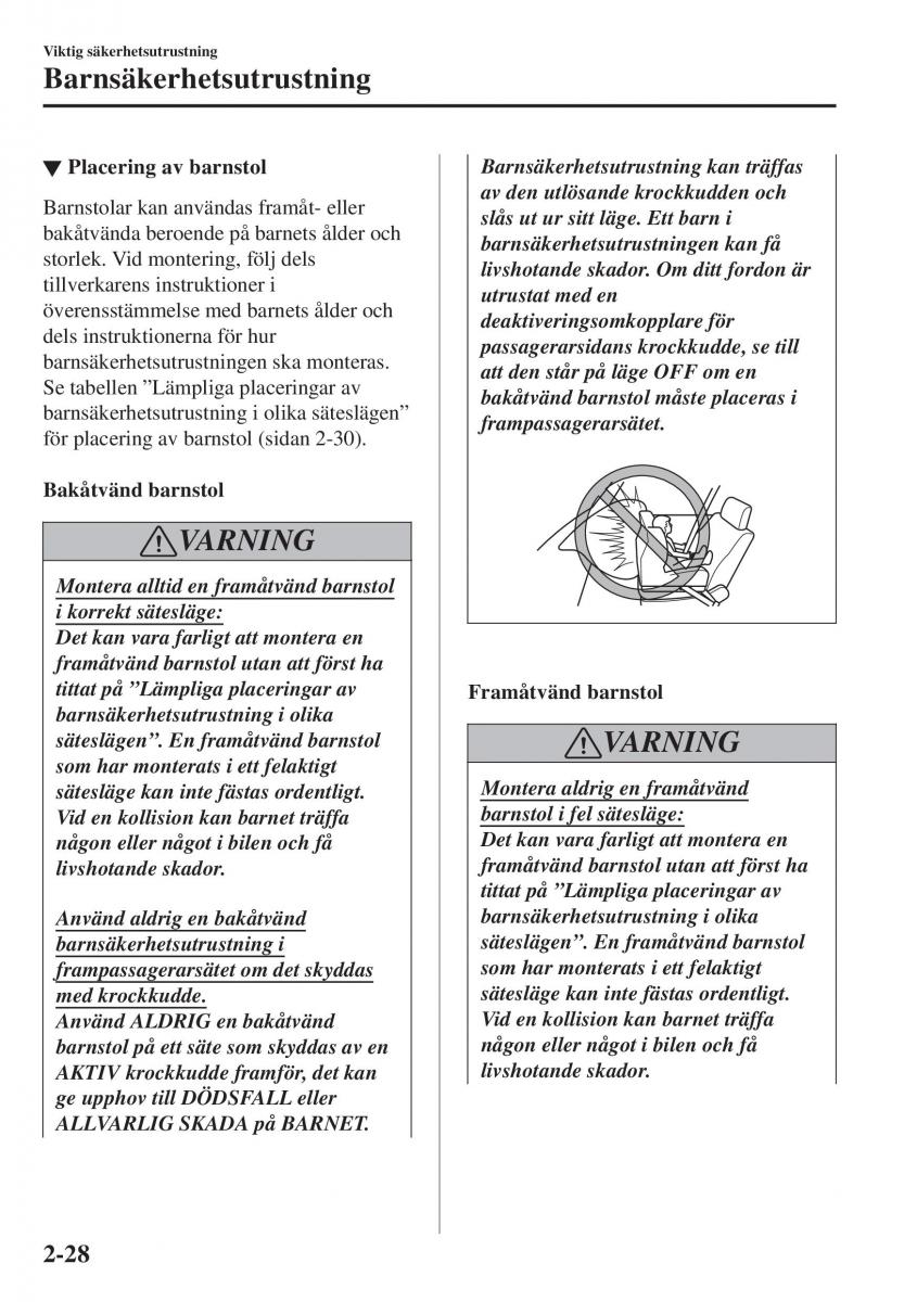 Mazda CX 3 instruktionsbok / page 48