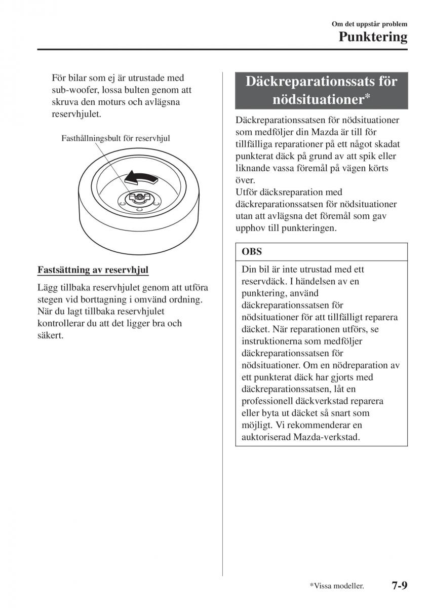 Mazda CX 3 instruktionsbok / page 541