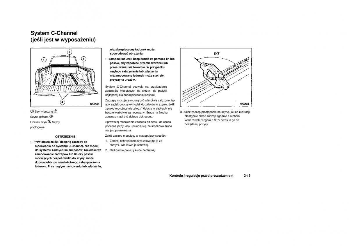 Nissan Navara III 3 instrukcja obslugi / page 109