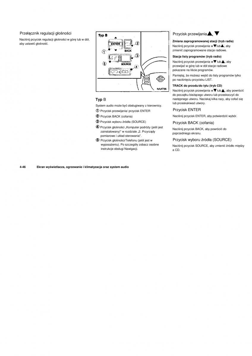 Nissan Navara III 3 instrukcja obslugi / page 160