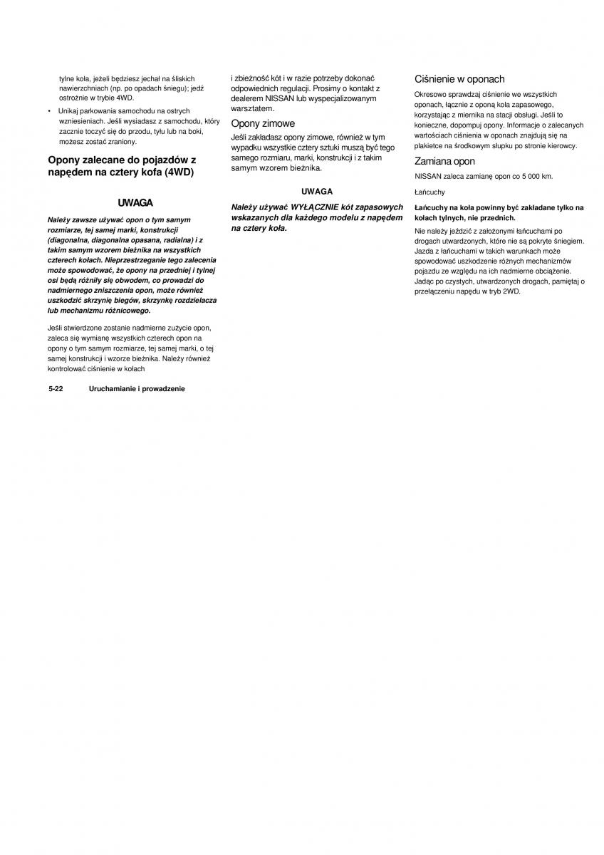 Nissan Navara III 3 instrukcja obslugi / page 184