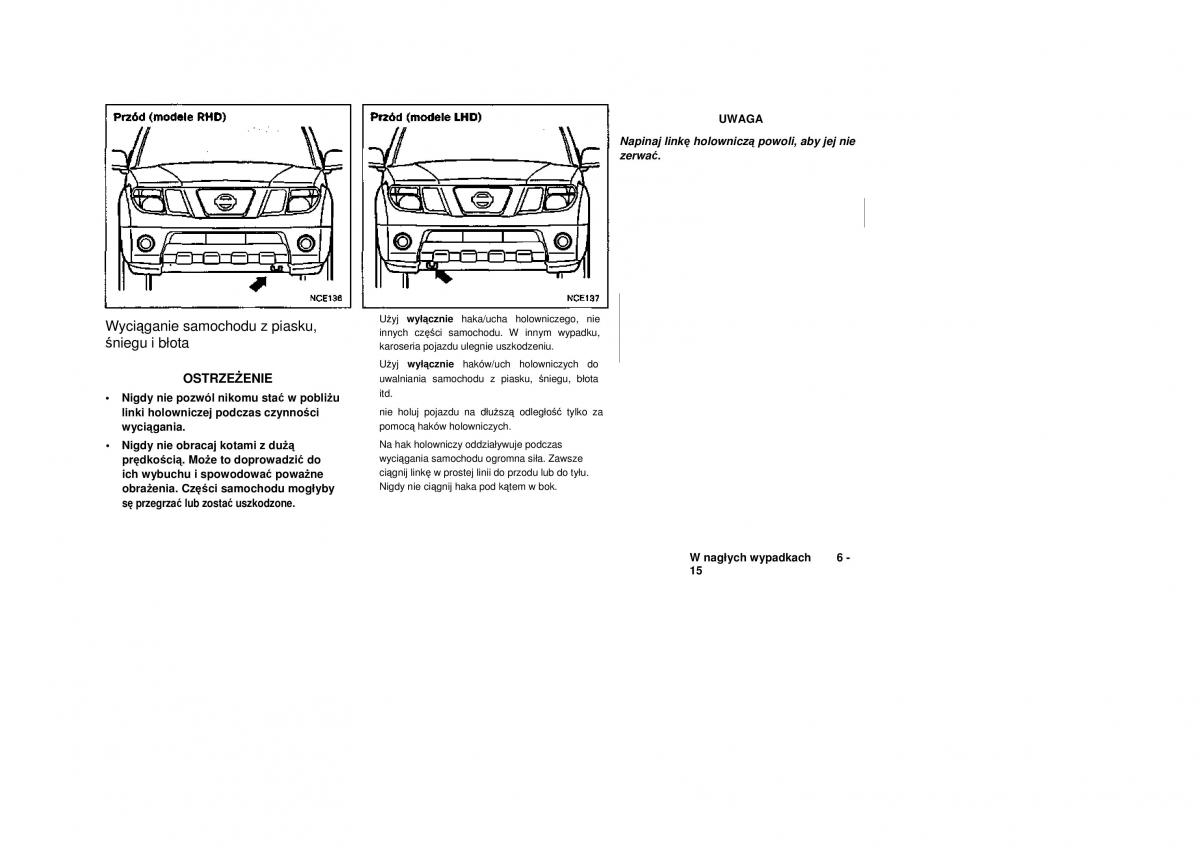 Nissan Navara III 3 instrukcja obslugi / page 215