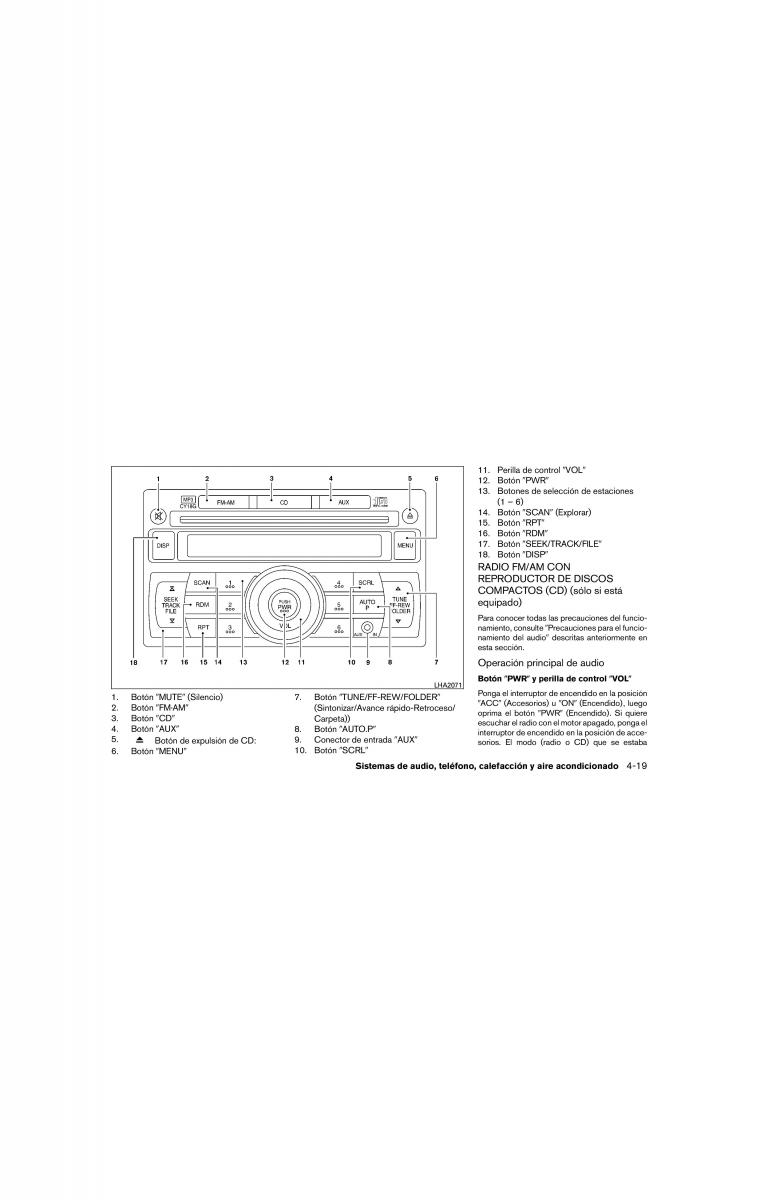 Nissan Tiida Versa I 1 manual del propietario / page 189