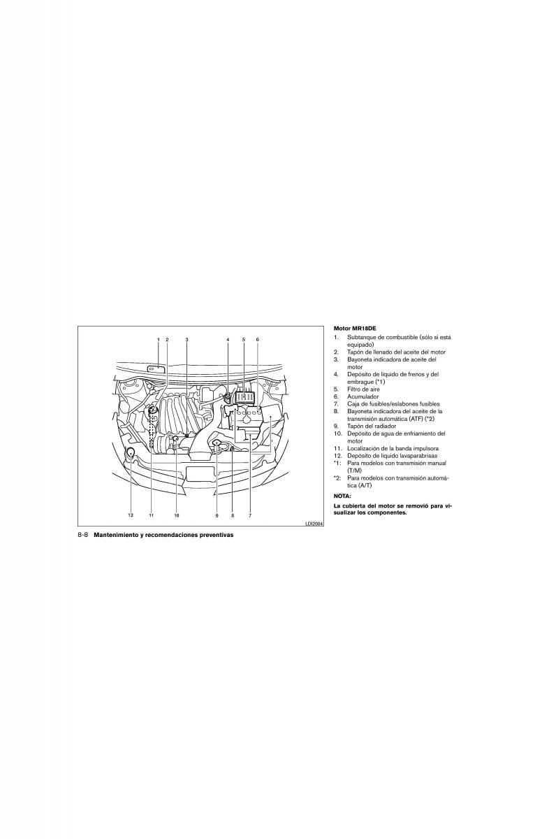 Nissan Tiida Versa I 1 manual del propietario / page 276