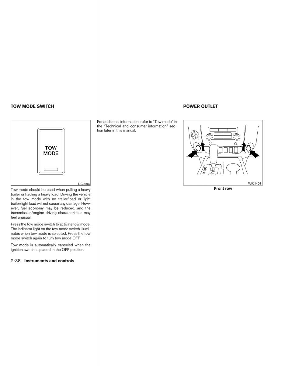 Nissan Titan I 1 owners manual / page 119