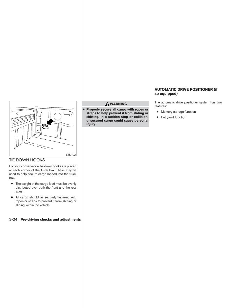 Nissan Titan I 1 owners manual / page 165