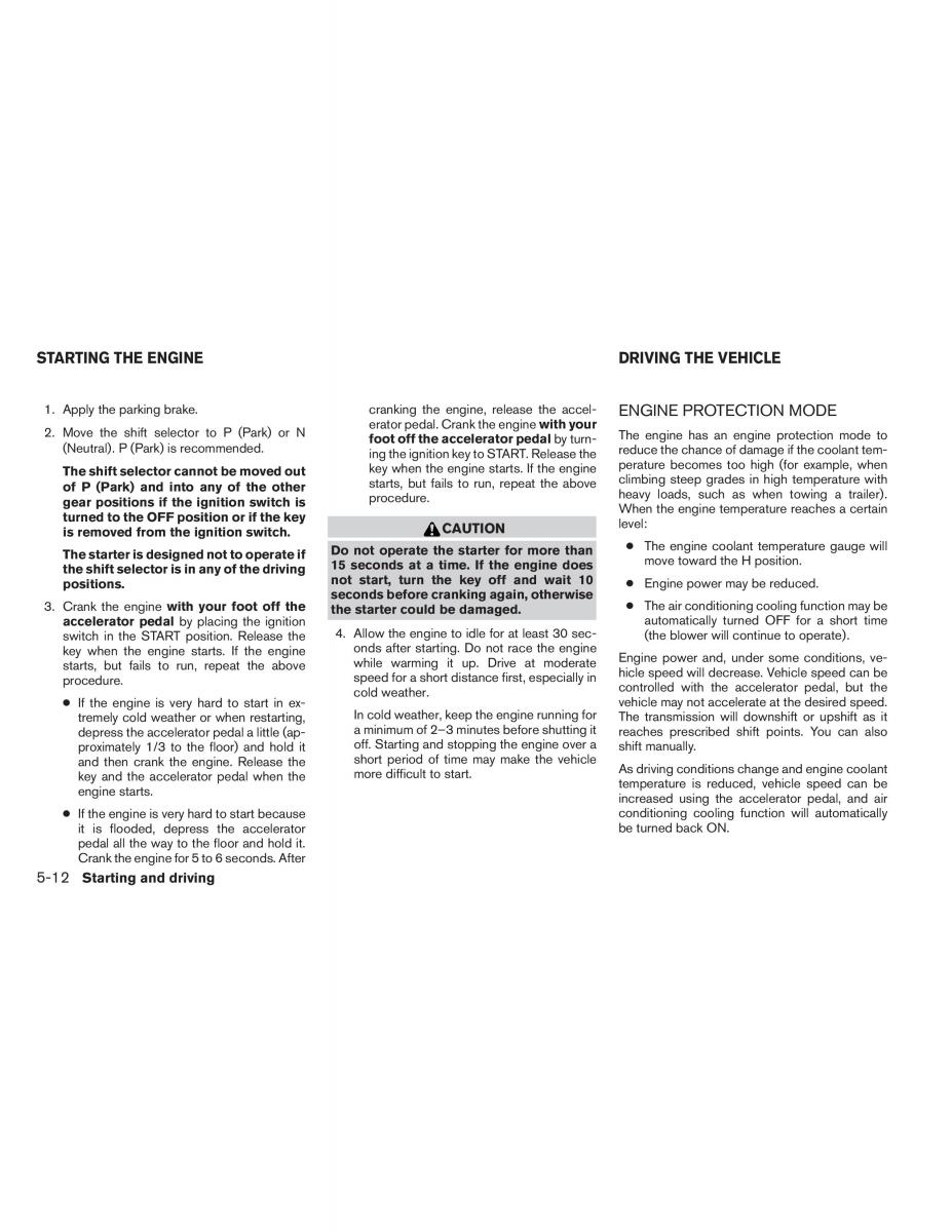 Nissan Titan I 1 owners manual / page 263